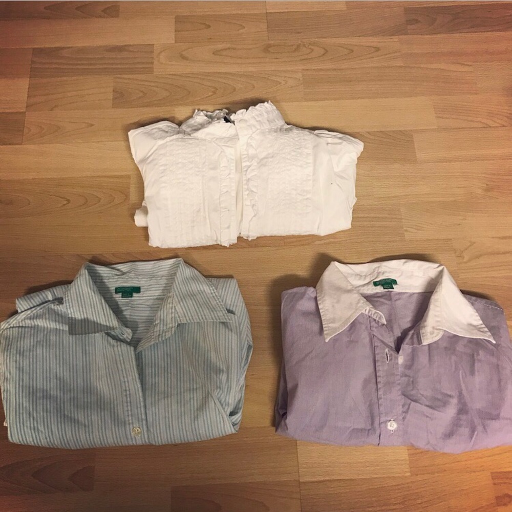 Bundle of three button down tops
